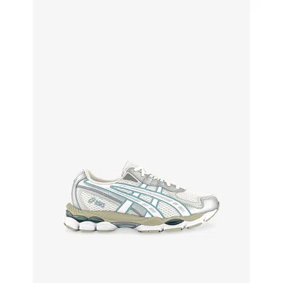 Asics Mens Cream Dolphin Grey Gel-nyc 2055 Mesh And Faux-leather Low-top Trainers In Multi
