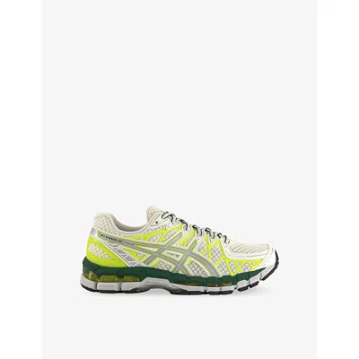 Asics Mens Cream Pure Silver Gel-kayano 20 Mesh Low-top Trainers In Green