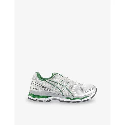 Asics Mens White Pure Silver Gel-kayano 12 Mesh Trainers Eur 43 / 9 Uk In Multi
