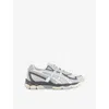 Asics Mens Glacier Grey Cream Gel-nyc 2055 Mesh And Faux-leather Low-top Trainers In Gray