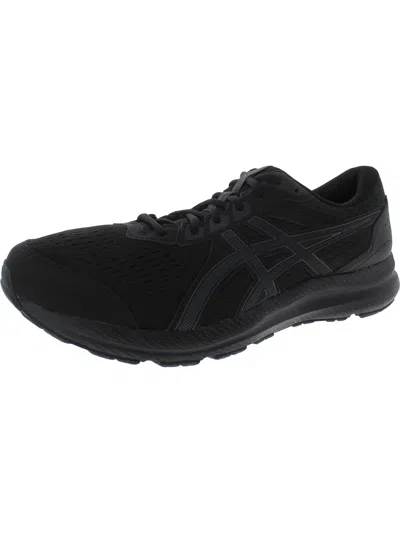 Asics Mens Lace-up Mesh Running & Training Shoes In Black