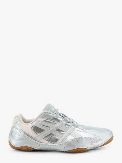 Asics Mesh And Leather Hypersync Sneakers With Embroidered Logo In Grey