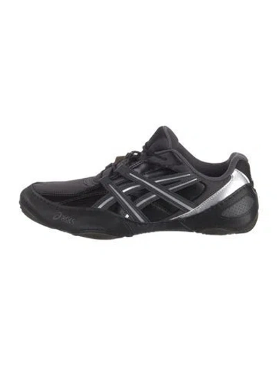 Pre-owned Asics Mesh Athletic Sneakers In Black
