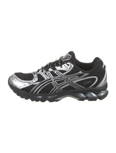 Pre-owned Asics Mesh Athletic Sneakers In Black/metallic