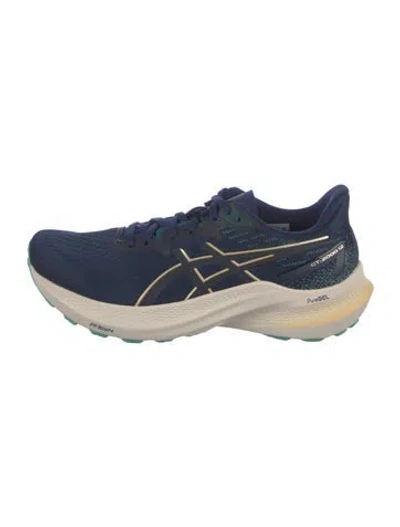 Pre-owned Asics Mesh Athletic Sneakers In Blue