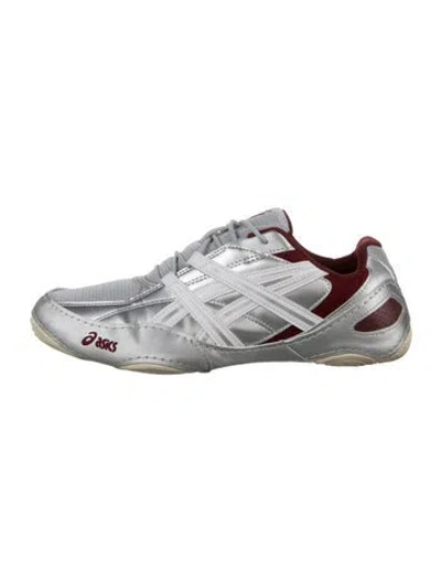 Pre-owned Asics Mesh Athletic Sneakers In Grey