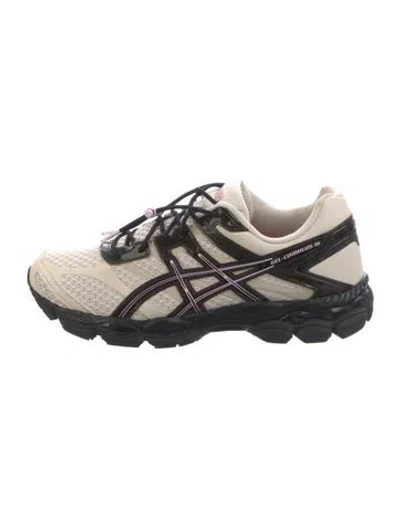Pre-owned Asics Mesh Colorblock Pattern Athletic Sneakers In Black