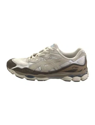 Pre-owned Asics Mesh Colorblock Pattern Athletic Sneakers In Neutral