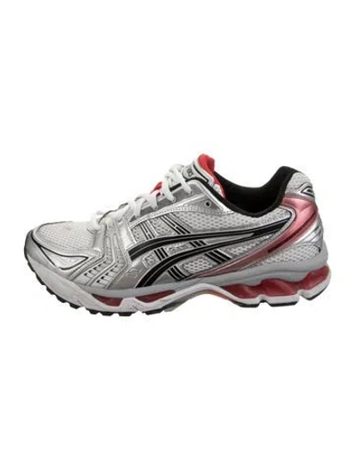 Pre-owned Asics Mesh Colorblock Pattern Athletic Sneakers In Silver