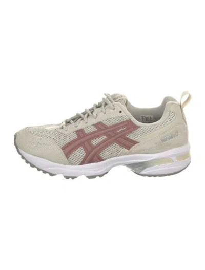 Pre-owned Asics Mesh Embroidered Accent Sneakers In Neutral