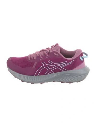 Pre-owned Asics Mesh Graphic Print Athletic Sneakers In Purple