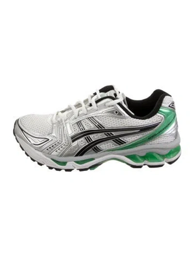 Pre-owned Asics Mesh Graphic Print Athletic Sneakers In White