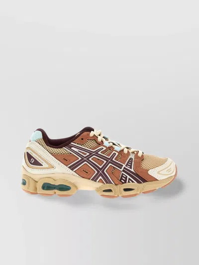 Asics Ub5-s Gel-nimbus 9 Faux Leather-trimmed Mesh Sneakers In Multi