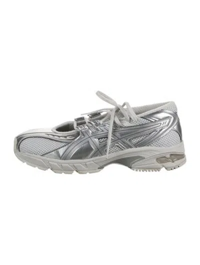 Pre-owned Asics Mesh Mesh Accents Athletic Sneakers In Silver