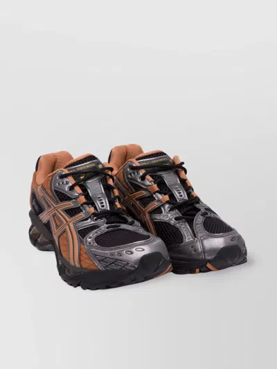 Asics Mesh Panel Sneakers Slip-on Rubber Sole In Pink