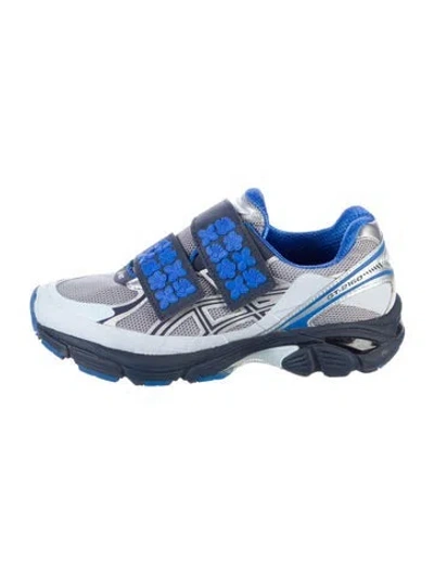 Pre-owned Asics Mesh Printed Athletic Sneakers In Blue