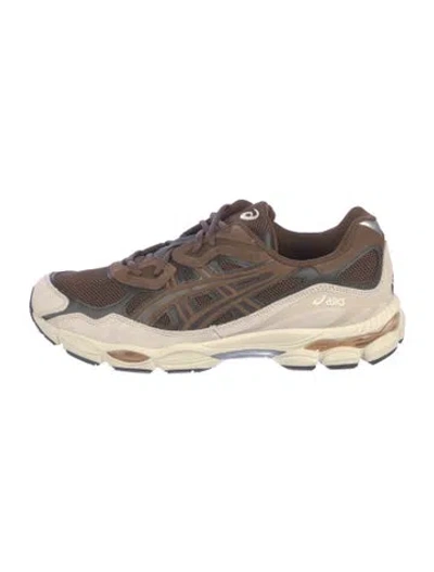 Pre-owned Asics Mesh Printed Athletic Sneakers In Gray