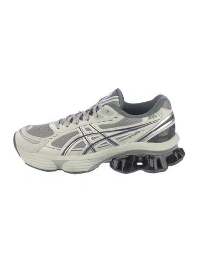 Pre-owned Asics Mesh Printed Athletic Sneakers In White