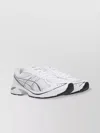 Asics Mesh Upper Panelled Sneakers With Ridged Rubber Sole In Grey