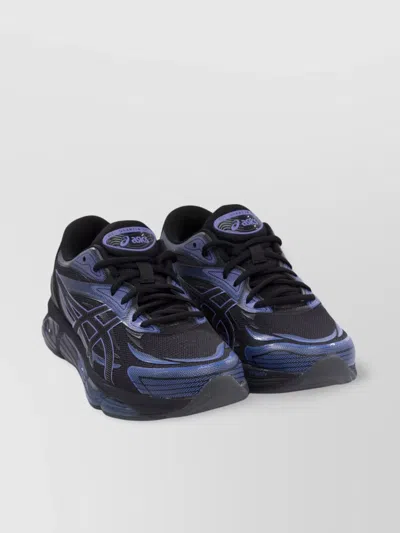 Asics Mesh Upper Rubber Sole Sneakers Slip-on In Black