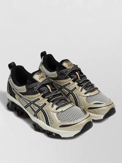 Asics Mesh Upper Sneakers Rubber Outsole Design In Multi
