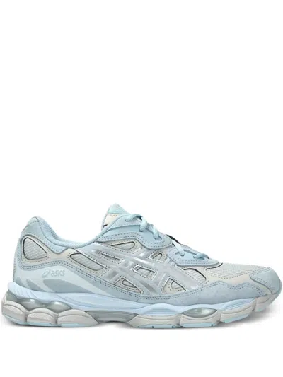 Asics Metallic Leather Sneakers In Blue