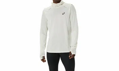 Asics Metarun Winter Long Sleeve Hoodie In Birch In Gray