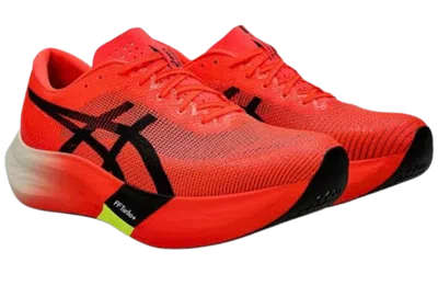 Pre-owned Asics Metaspeed Edge Pari 1013a124 600 Running Shoes Sunrise Red/black