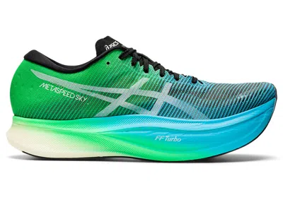 Pre-owned Asics Metaspeed Sky + Black Leaf 1013a115-001 In Green
