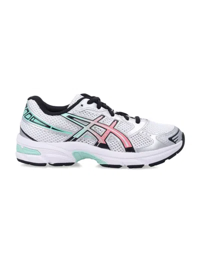 Asics Mini Running Aesthetic Sneakers For Kids In White/ice Green