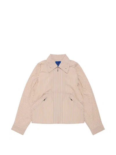 Asics Mirbelioids Striped Jacket In Neutral