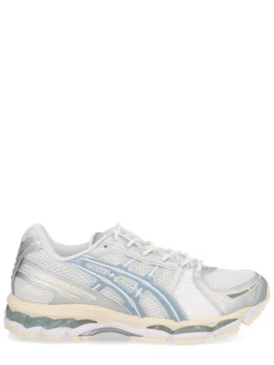 Asics Multicolour Synthetic Leather Sneaker In Silver