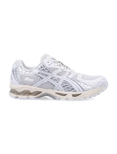 Asics Multicolour Synthetic Leather Sneakers In White