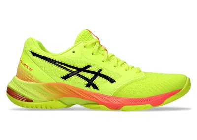 Pre-owned Asics Netburner Ballistic Ff 3 Paris (women's) Sneakers In Safety Yellow/black In Multi