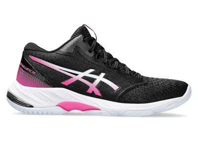 Pre-owned Asics Netburner Ballistic Ff 3 (women's) Sneakers In Black/hot Pink