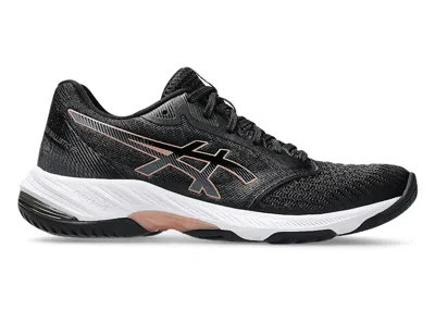 Pre-owned Asics Netburner Ballistic Ff 3 (women's) Sneakers In Black/rose Gold In Multi