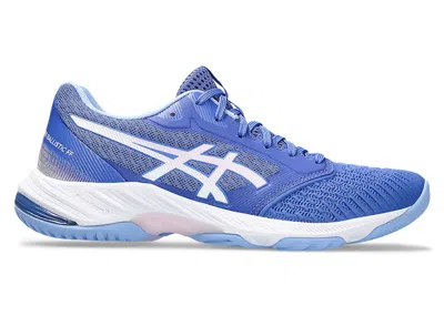 Pre-owned Asics Netburner Ballistic Ff 3 (women's) Sneakers In Sapphire/cosmos In Blue