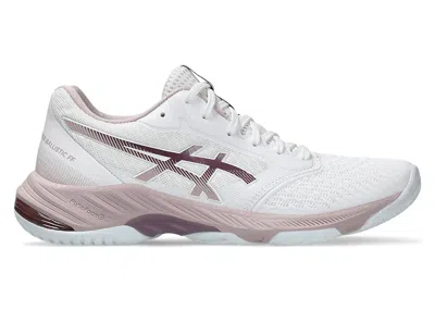 Pre-owned Asics Netburner Ballistic Ff 3 (women's) Sneakers In White/watershed Rose
