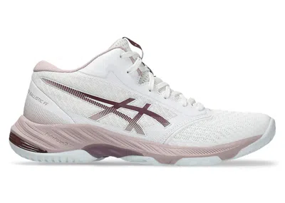 Pre-owned Asics Netburner Ballistic Ff Mt 3 (women's) Sneakers In White/watershed Rose