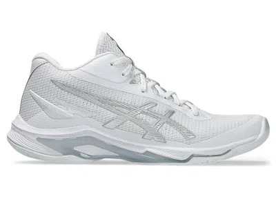 Pre-owned Asics Netburner Ballistic Ff Mt 4 (women's) Sneakers In White/pure Silver