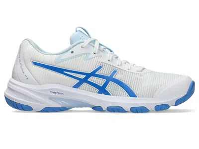 Pre-owned Asics Netburner Professional Ff 4 (women's) Sneakers In White/blue Coast