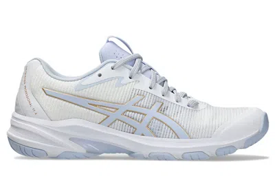 Pre-owned Asics Netburner Professional Ff 4 (women's) Sneakers In White/blue Fade