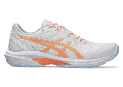 Pre-owned Asics Netburner Shield Ff (women's) Sneakers In White/cool Grey