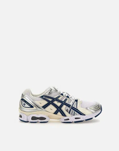 Asics Nimbus 9 Multicolor Running Shoes In White/blue/silver