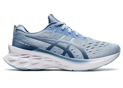 Pre-owned Asics Novablast 2 (women's) Sneakers In Mist/soft Grey In Gray