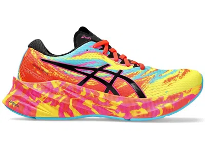 Pre-owned Asics Novablast 3 Pink (women's) Sneakers In Aquarium/vibrant Yellow In Multi