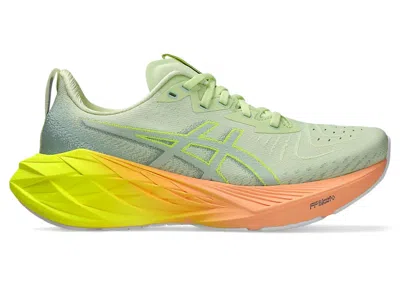 Pre-owned Asics Novablast 4 Paris (women's) Sneakers In Cool Matcha/safety Yellow In Multi