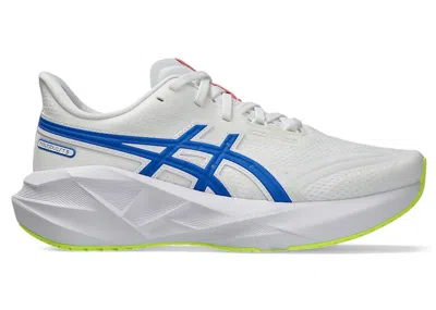 Pre-owned Asics Novablast 5  Track Club (women's) Sneakers In White/tuna Blue In Multi