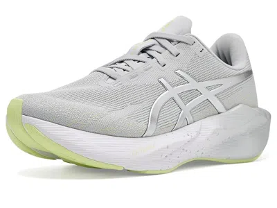 Asics Novablast 6 Platinum Women's Shoes Platinum/glow Green: 9.5 B - Medium In Gray
