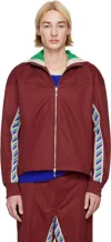 Asics Burgundy Kiko Kostadinov Edition Styrax Track Jacket In 600 Dahlia